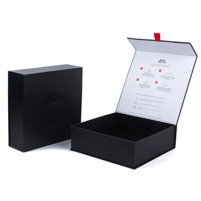 Подарочные коробки магнита ленты почтовые для одежды пальто сияющей УЛЬТРАФИОЛЕТОВОЙ штейновой черной Handmade