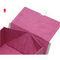 Розовая складная картонная прямоугольная подарочная коробка с откидной крышкой